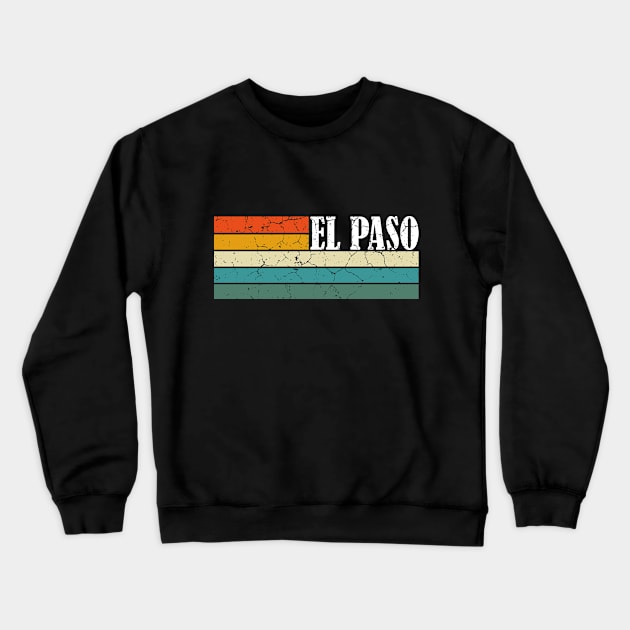 El Paso Texas city retro Crewneck Sweatshirt by UranusArts